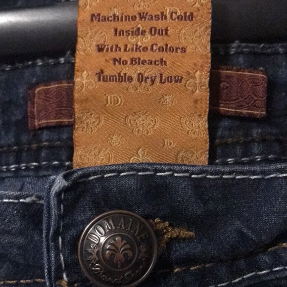 Cuffed Blue Skinny Jeans by Domaine - Picture 9 of 10